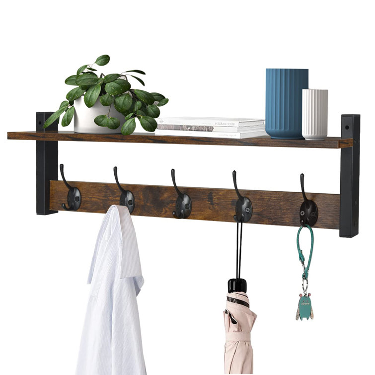 5 hook coat rack with online shelf